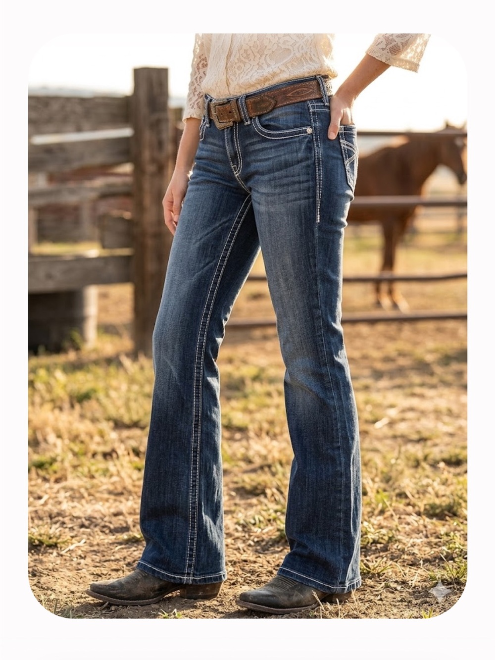 Ariat Women's Dark Blue Bootcut Jeans